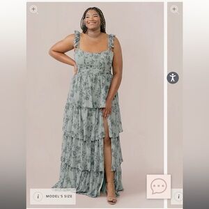 Revelry Poppy Chiffon Floral Print Dress